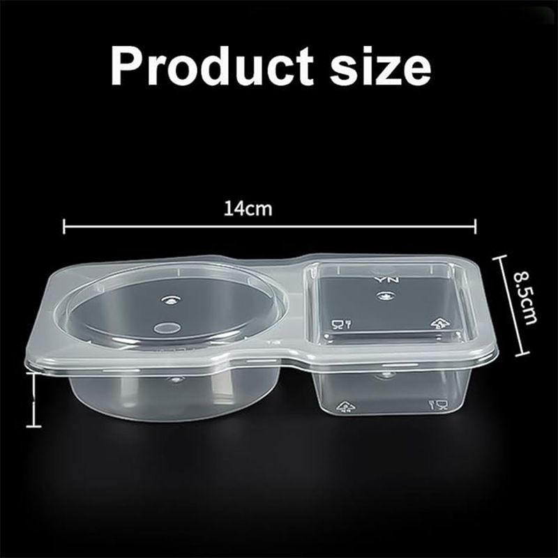 【Labelable】Disposable Condiment Cup Plastic Dipping Oil Vinegar Chili Sauce Box_voghion.com