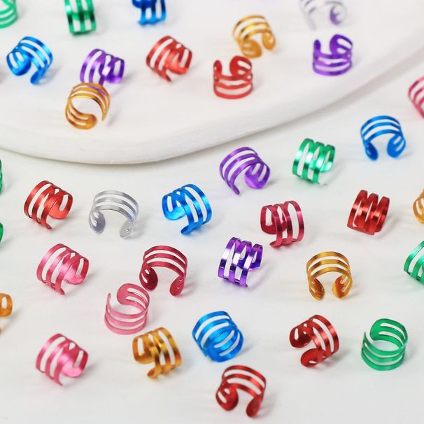 40-piece European And American Popular DIY Wig Dreadlock Accessories, Colorful Geometric Simple Braid Hair Clips_voghion.com