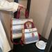 Beibei Shangpin 2024 New Fashion Contrast Stripe Tote Large and Small Handheld One Shoulder Diagonal Cross Trendy_voghion.com
