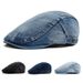 Cappello in denim lavato primaverile e autunnale per uomo, berretto versatile, berretto casual da donna con parasole, regolabile e alla moda_voghion.com