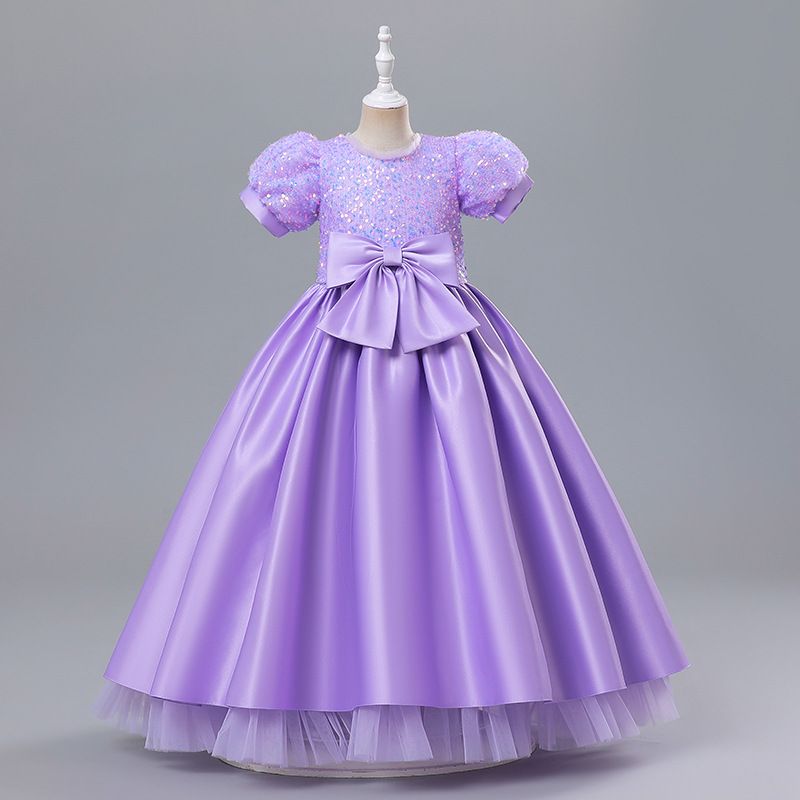 Kinderkleidung der Tochter, Prinzessinnenkleid, flauschiger Rock, Klavieraufführungskostüm, Herbst_voghion.com