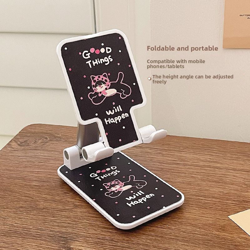 Cartoon Bear Stand Desktop Adjustable Cute Multifunctional Lazy Watching Drama Telescopic Foldable Phone Holder_voghion.com