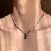 2025 New Black Simple Snake Bone Necklace Unisex Trendy Hip Hop Geometric Versatile Collarbone Sweater Chain Accessories_voghion.com