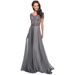 Women's Clothing Elegant Lace Applique Mother Of The Bride Dress Long Sleeveless Chiffon Formal Evening Gown For Wedding & Special Occasions_voghion.com