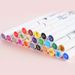 Dake 48-Color Dual-Tip Markers Set, 36 Oil-Based Fine & Broad Tip Art Markers For Students & Artists, Vibrant Colors, Waterproof, White Case_voghion.com