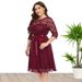 2023 Women's Summer New Lace Chiffon Spliced Plus size Dresses_voghion.com