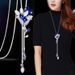Collana da donna, collana con ciondolo, versione coreana, nuova collana con catena lunga e fiore, moda versatile, autunno inverno, senso di alta qualità_voghion.com