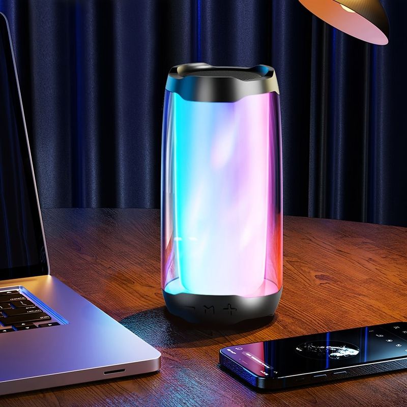 Portable Wireless Speaker; True Wireless Stereo HD Sound; Hands-free Call Function; Outdoor Wireless Speaker For Home Party; F9_voghion.com