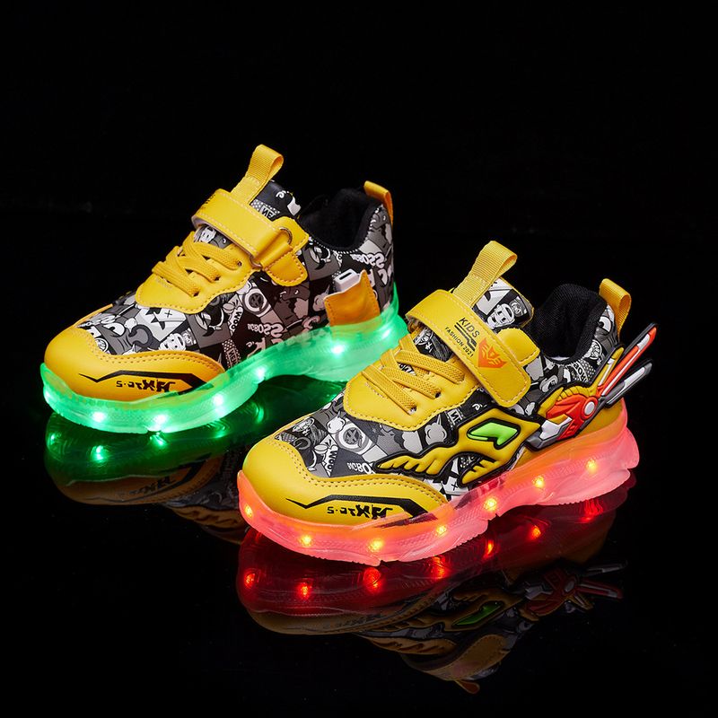 Usb Charging Light Shoes Children's Sneakers Led Light Shoes Boys And Girls Light Shoes Cartoon Children's Shoes_voghion.com