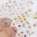 Graffiti Nail Dinosaur Stickers Kawaii Dinosaur Self-adhesive Sticker Decal Cartoon Simple Strokes Sliders_voghion.com