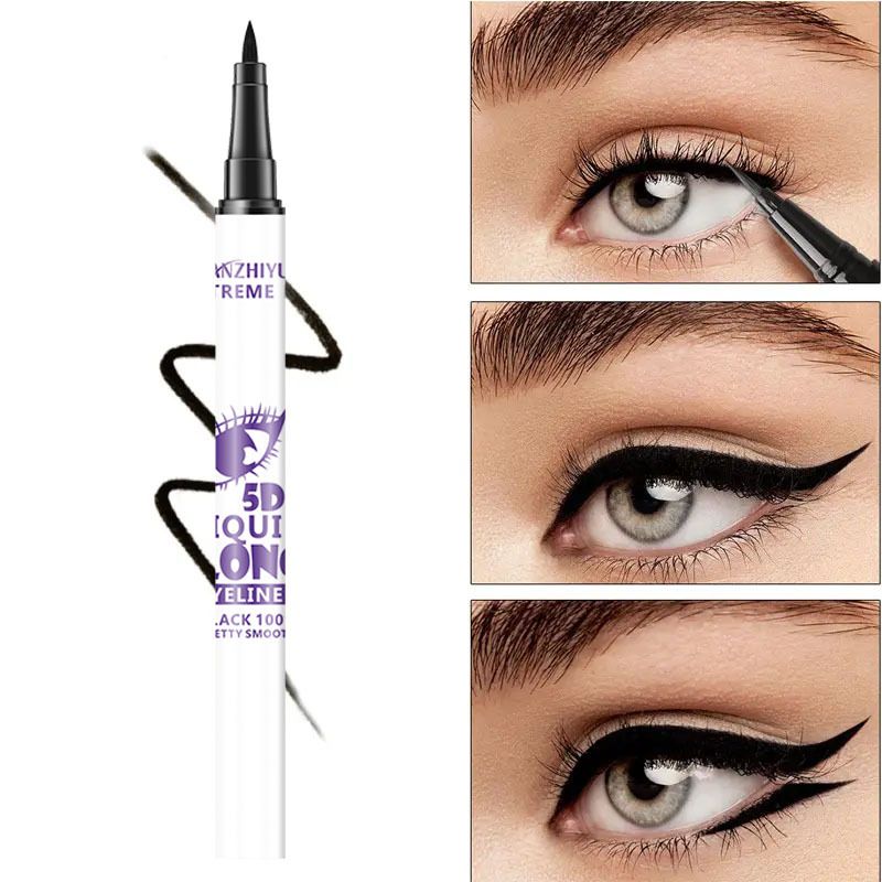 Lidschatten- und Liner-Kombinations-Eyeliner-Stift, langanhaltendes Make-up, Make-up-Entferner mit warmem Wasser, wasserfest und schweißfest, glatt und extrem fein_voghion.com