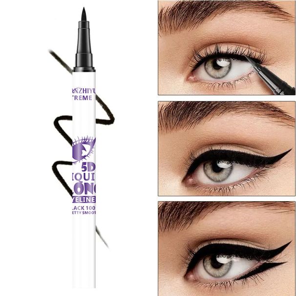 Lidschatten- und Liner-Kombinations-Eyeliner-Stift, langanhaltendes Make-up, Make-up-Entferner mit warmem Wasser, wasserfest und schweißfest, glatt und extrem fein_voghion.com