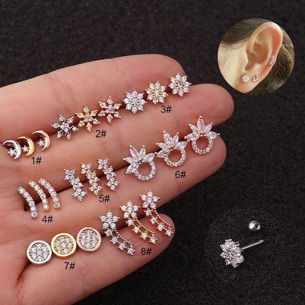 2PCS New Earrings Creative Embedding Zircon Earbone Studs Stainless Steel Screws Fine Rod Earnail Puncture_voghion.com