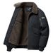 Männerkleeder Woll- a Kottengbomberjacket fir Männer Wanter plus Samt déck waarm Kotteng Casual Aarbechtsmantel_voghion.com