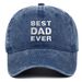Unisex BESTDADEVER embroidered baseball cap made of pure cotton old washed baseball cap for outdoor leisure_voghion.com