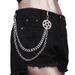 Hip Hop Bounce Metal Pentagram Waist Donna Multi Layer Pantaloni Catena Accessori_voghion.com