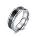 Titanium steel carbon fiber ring men's trendy new hand accessories_voghion.com