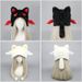 Cappello con orecchie di gatto, versione coreana invernale e primaverile, con pompon, piccolo cappello, cartone animato, carino, ricamo, peluche, piccolo cappello da gatto diavoletto_voghion.com