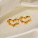 INS French Same Style Titanium with Gold Plated Stainless Steel Bamboo Knot Heart and Earrings for Women_voghion.com