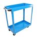 Tool Cart On Wheels, Heavy Duty Steel Utility Cart W/Lockable Wheels, 400 LBS Capacity Industrial Service Cart For Garage, Warehouse, Workshop (Two-layer Bright Blue)_voghion.com