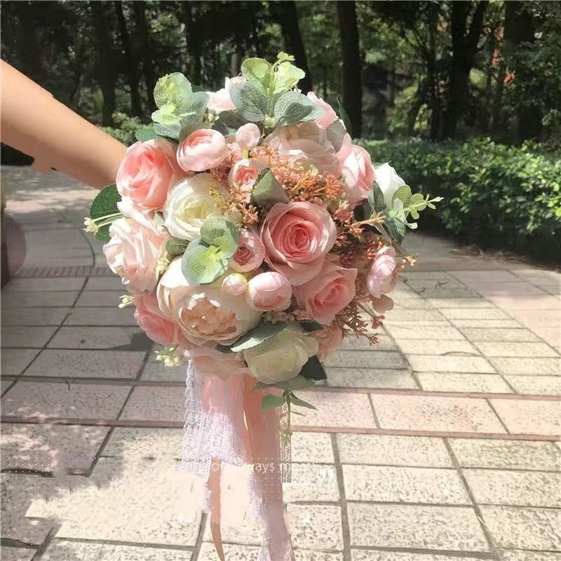 Accesorii pentru petreceri Buchet de mireasa Buchet de diamante de perle Cadou de nunta de lux de flori lucrate manual_voghion.com