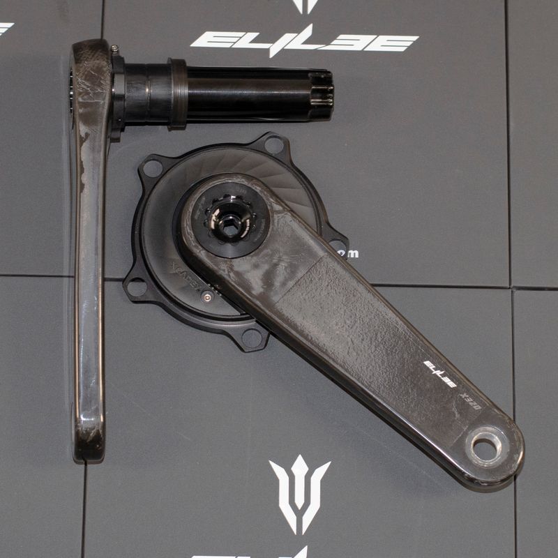 Fiber SIGEYI Power Meter Crank Titanium Aluminum Carbon Axis Chainring Set_voghion.com