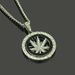 European And American HipHop Maple Leaf Wheel Pendant Necklace Personalized Men's Fashion Trendy Rotating Pendant Accessories_voghion.com