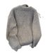 Men's Oversized V-Neck Sweater - Soft Knit Pullover For Layering, Casual & Retro Style, Light Business Wear (G71-Grey/Black)_voghion.com