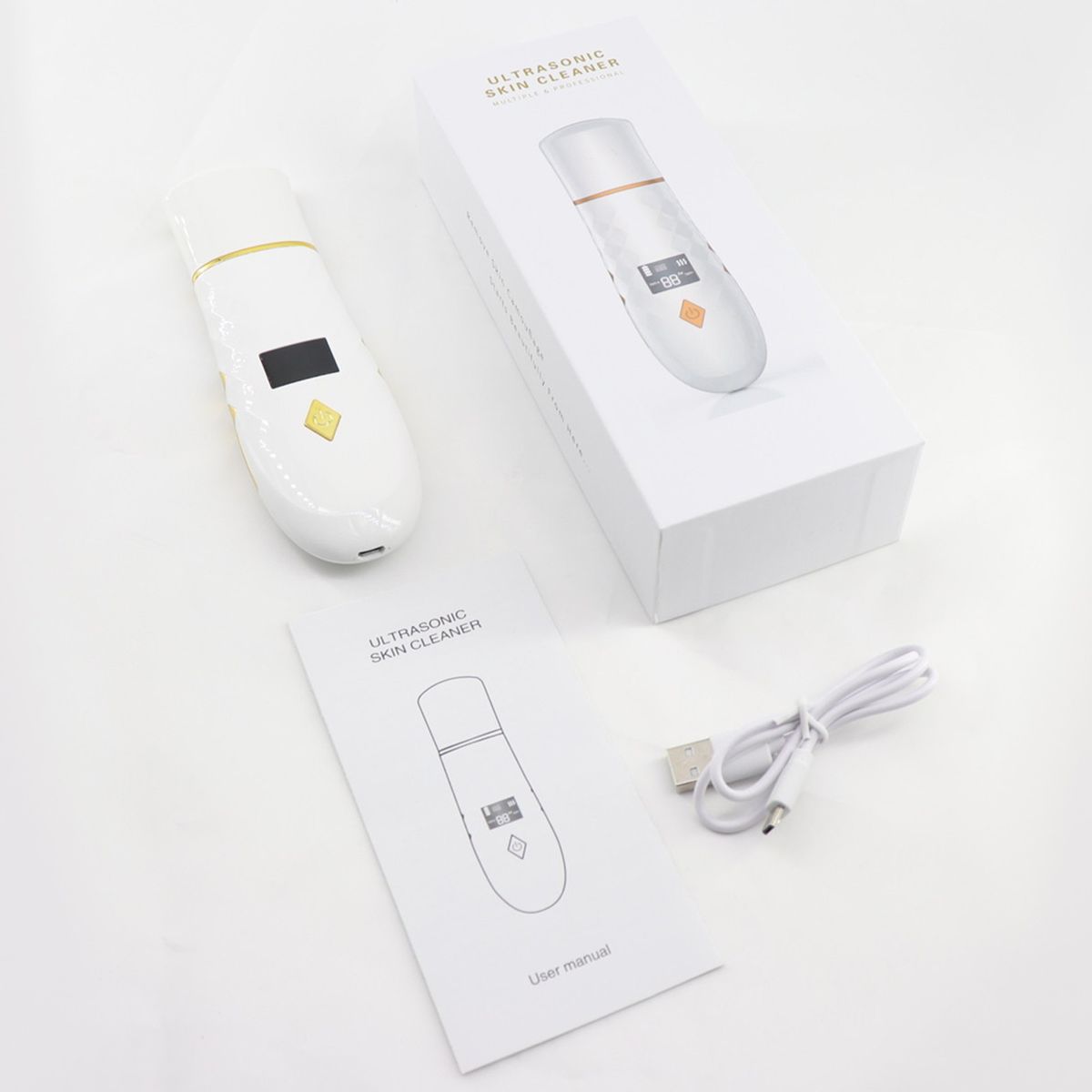 Épurateur de peau facial à ultrasons avec nettoyeur de pores chauffant DTS_voghion.com