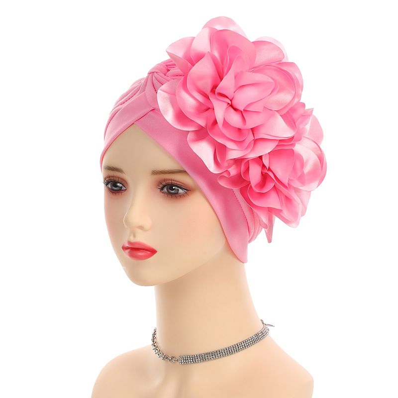 Etnický styl Oversized květinový turban klobouk Africký styl turban klobouk Svatební párty klobouk_voghion.com