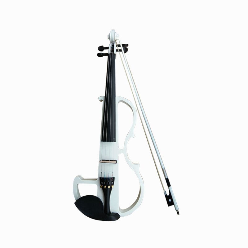 Black Electronic Beginner Performance Electric Violin Musical Instrument_voghion.com