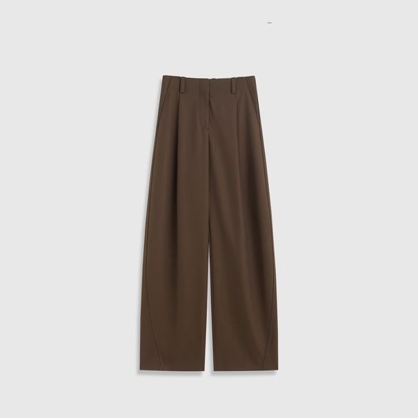 Elegant High-Waisted Wool Wide-Leg Pants - Premium Fine-Spun Fabric, Slimming & Versatile For Office & Casual Wear_voghion.com