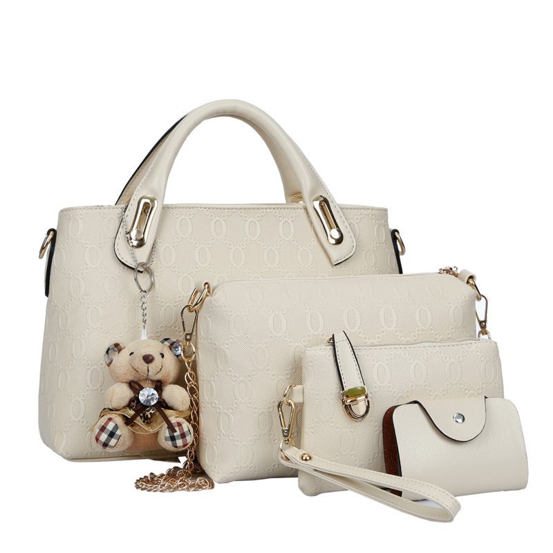 Set di borse da donna, moda, tempo libero, orso, quattro pezzi, borsa da mamma e bambino, borsa a tracolla, borsa da donna_voghion.com