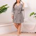 Spring and summer oversized women's home clothes, pajamas, long sleeved lace patchwork sleeves, colored cotton pull-up_voghion.com