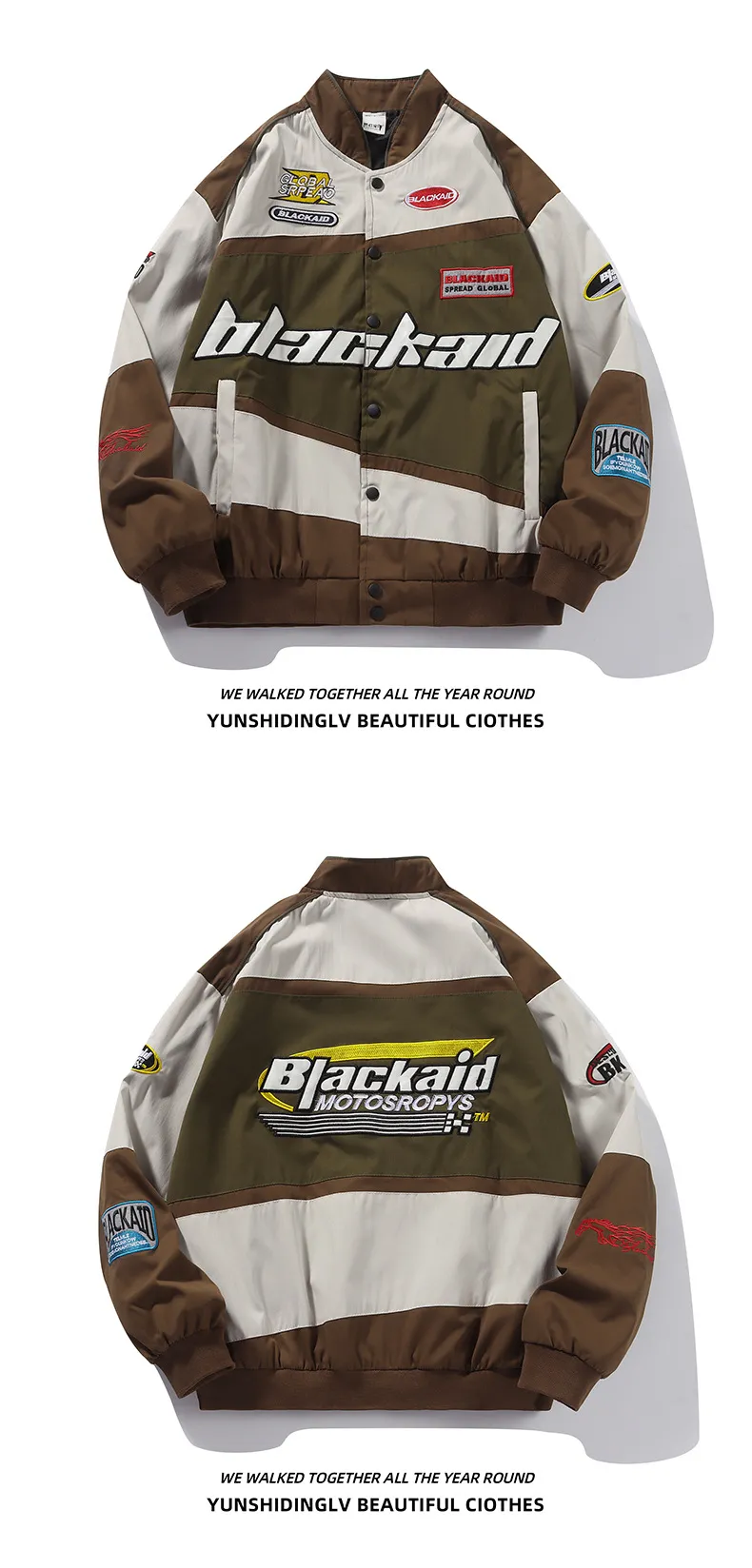 Vintage street fashion hip hop biker jacket for men_voghion.com