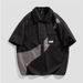 Short Summer Men's Casual Loose Shirt, Trendy Brand, Ruffled And Handsome Draped Work Jacket, Half Sleeved T-shirt_voghion.com