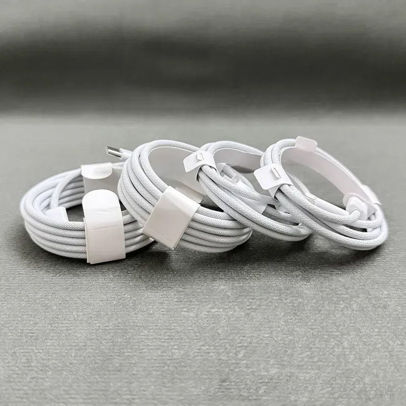 Cavi PD da 1 m, 3 piedi, 2 m, 6 piedi, 60 W, per 15 cavi di ricarica intrecciati USB-C, cavo di ricarica rapido, cavo dati per iPhone_voghion.com