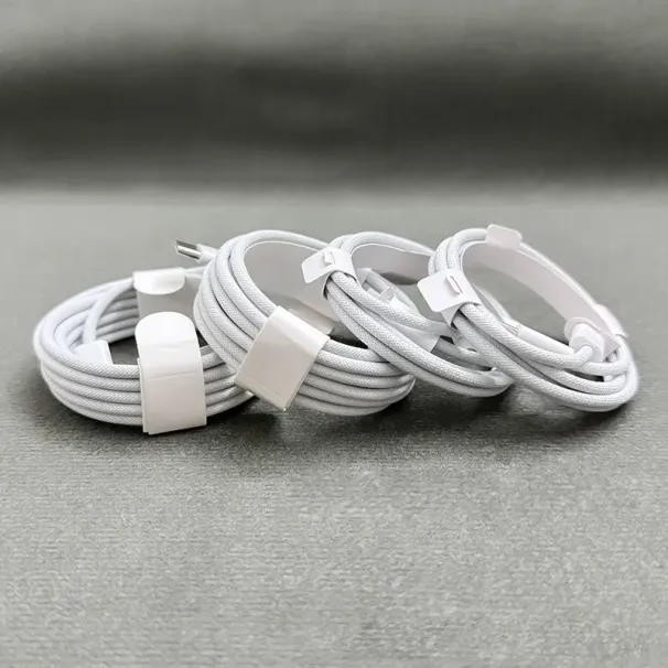 Cavi PD da 1 m, 3 piedi, 2 m, 6 piedi, 60 W, per 15 cavi di ricarica intrecciati USB-C, cavo di ricarica rapido, cavo dati per iPhone_voghion.com