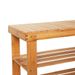 90cm Strip Pattern Tiers Bamboo Stool Shoe Rack with Boots Compartment RT_voghion.com