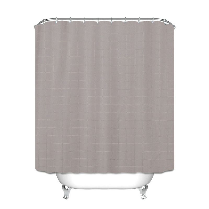Waffle Weave & Check Jacquard Shower Curtain – Premium Polyester Water-Resistant Bath Liner (Modern Stripes/Grid Patterns, 11 Trendy Colors)​_voghion.com