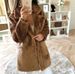 Women's Clothing fashion autumn and winter new large size fur coat jacket rabbit fur lapel slim fit fur coat_voghion.com
