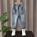 Kinderkleding Jongens Broeken Lente En Herfst Nieuwe Lichte Kinderjeans Kleine En Middelgrote Maat Straatstijl Lente Casual Broeken Trendy Merk_voghion.com