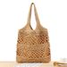 New Ins Hollow Paper Rope Paper Woven Bag Casual and Versatile Fashionable Shoulder Bag Large Capacity Commuting Bag_voghion.com