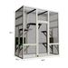 Large Outdoor Gray Wooden Catio – Solid Wood Cat Enclosure With 5 Platforms & 2 Resting Boxes, UV-Resistant & Waterproof Outdoor Cat House Shelter Playpen_voghion.com