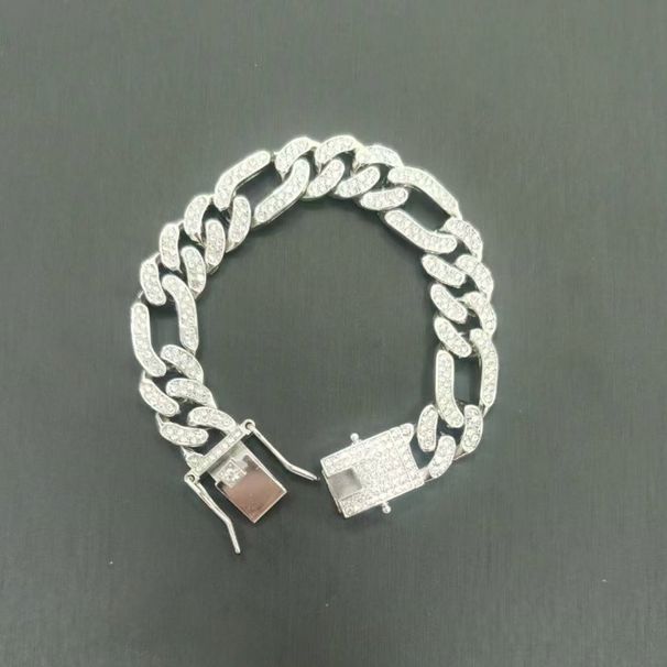 Hip Hop Trendsetter Cuban Chain Diamond New 3:1 Full Diamond Bracelet Cuban Chain Men And Women Hiphop_voghion.com