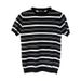 Men's Clothing Striped contrast color ice silk short sleeved T shirt men's summer fashion trend all match casual half sleeved bottoming sweater top_voghion.com