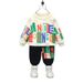 Kinderkleidung Jungen Frühlingsanzug 2024 Langarmmodemarke für Kinder Zweiteiliger Anzug Kindersportpullover Brief Kinderkleidung Baby_voghion.com
