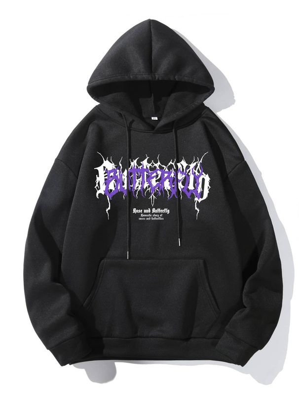 Herenkleding 24 Herfst en Winter Grensoverschrijdend Europees en Amerikaans Directe levering Thorn Letter Y2K Vlinderprint Gothic Stijl Hooded Sweatshirt_voghion.com