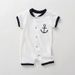 Mother & Kids Summer round neck baby boy jumpsuit navy baby short sleeve new style romper A type baby crawling clothes_voghion.com