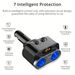 5 In 1 Lighters Socket Two Port Power Adapter 12V/24V Dual USB Fast Charge + Type-C Car Charger With Independent Switch_voghion.com